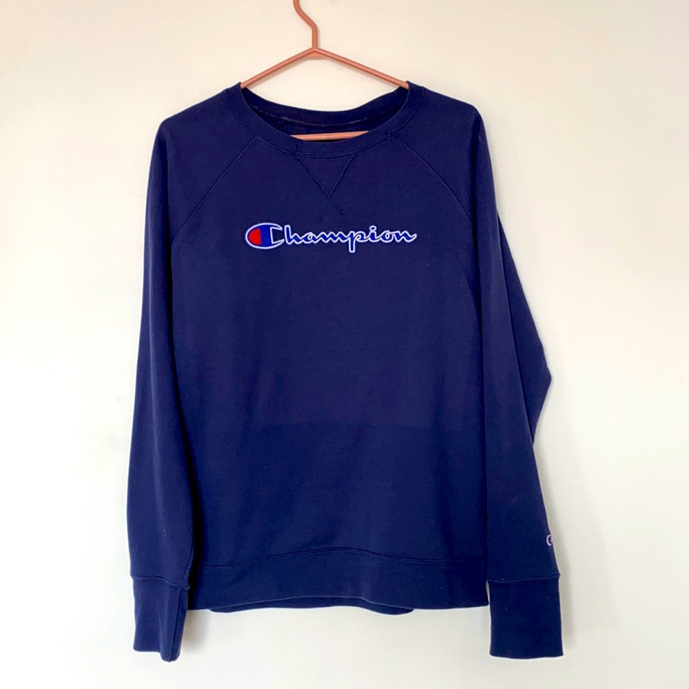 Navy Champion Crew Neck Sweater